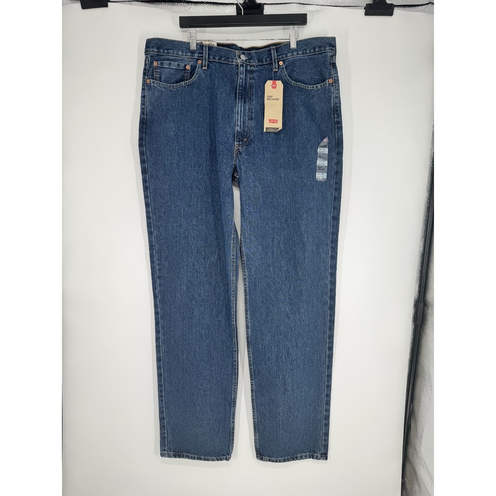 Levis 550 Jeans Mens 40x36 Medium Wash Loose Relaxed Fit Tapered Leg Denim Blue
